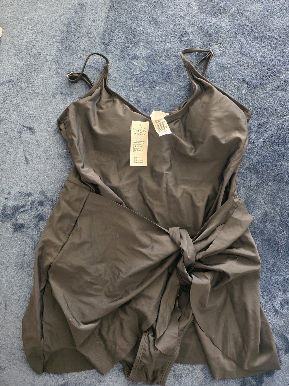 One-Piece Cupshe Swim Dress with Tie
